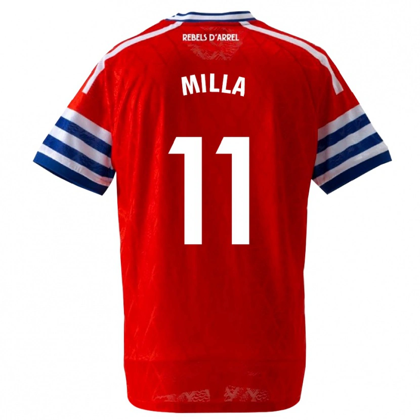 Danxen Męski Pere Milla #11 Królewski Niebieski Czerwony Wyjazdowa Koszulka 2026/27 Koszulki Klubowe