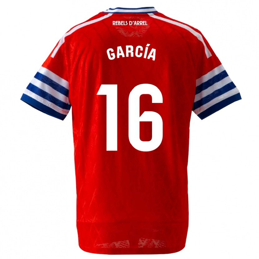Danxen Męski Marc García #16 Królewski Niebieski Czerwony Wyjazdowa Koszulka 2026/27 Koszulki Klubowe
