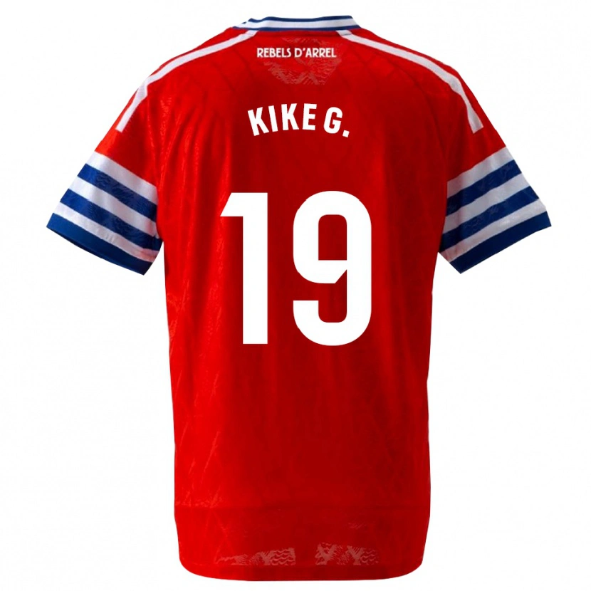 Danxen Męski Kike García #19 Królewski Niebieski Czerwony Wyjazdowa Koszulka 2026/27 Koszulki Klubowe