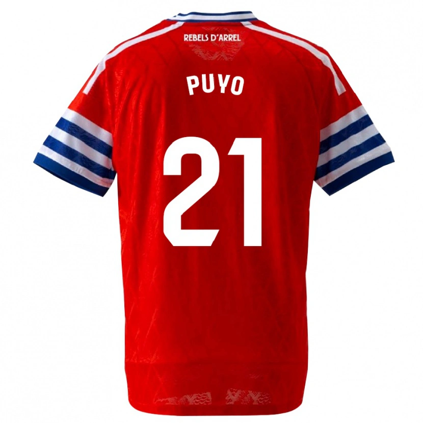 Danxen Męski Samuel Puyo #21 Królewski Niebieski Czerwony Wyjazdowa Koszulka 2026/27 Koszulki Klubowe
