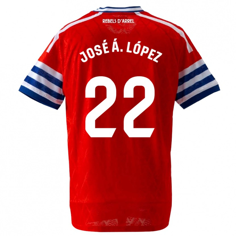 Danxen Męski José Ángel López #22 Królewski Niebieski Czerwony Wyjazdowa Koszulka 2026/27 Koszulki Klubowe