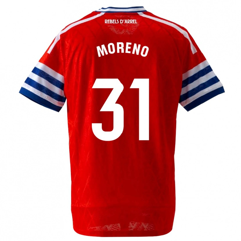 Danxen Męski Jan Moreno #31 Królewski Niebieski Czerwony Wyjazdowa Koszulka 2026/27 Koszulki Klubowe