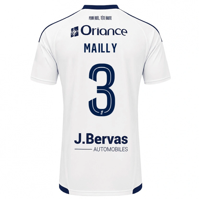 Danxen Męski Evan Mailly #3 Granatowy Biały Wyjazdowa Koszulka 2026/27 Koszulki Klubowe