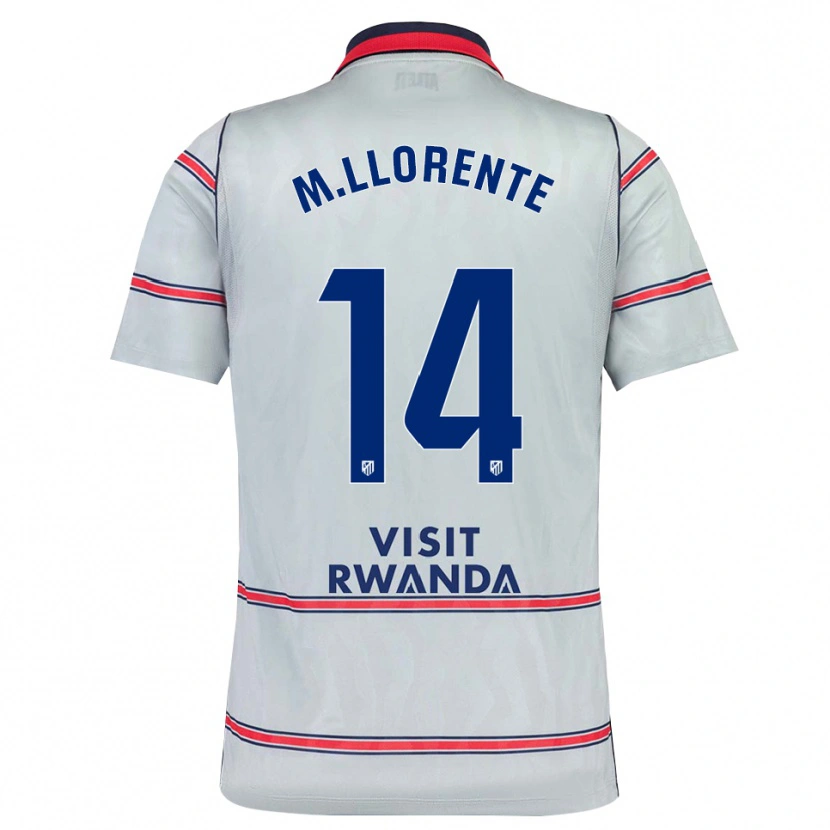 Danxen Męski Marcos Llorente #14 Szary Czerwony Królewski Niebieski Trzeci Komplet Koszulka 2026/27 Koszulki Klubowe