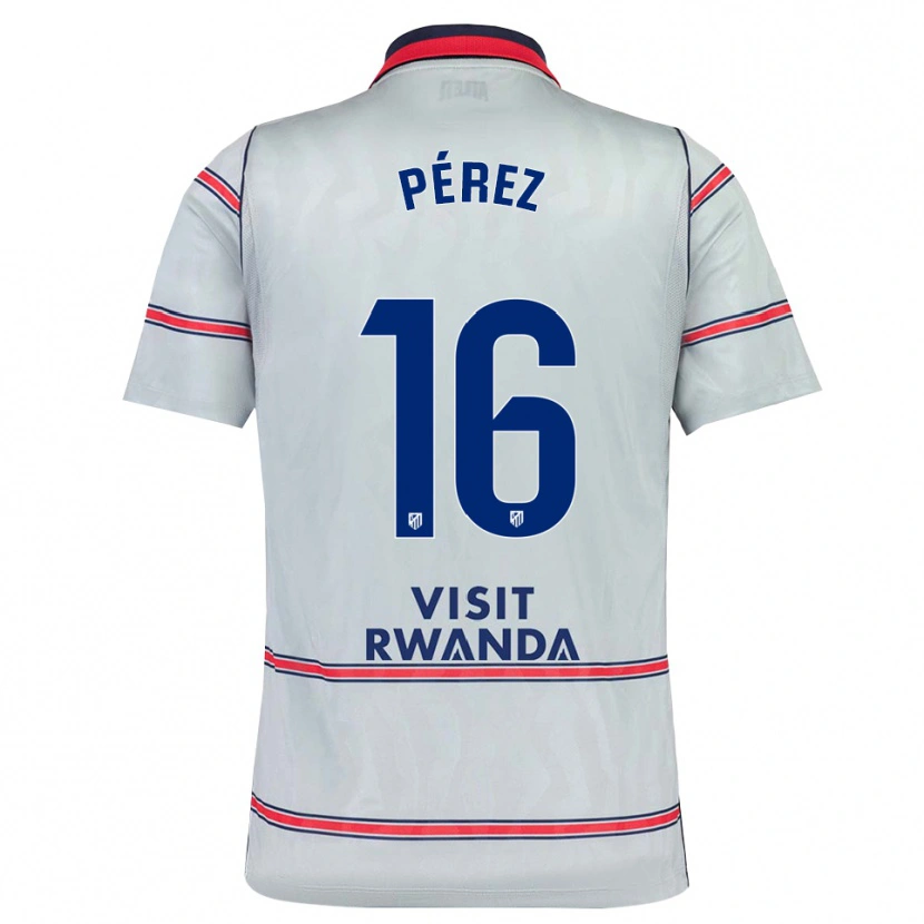 Danxen Męski Dani Pérez #16 Szary Czerwony Królewski Niebieski Trzeci Komplet Koszulka 2026/27 Koszulki Klubowe