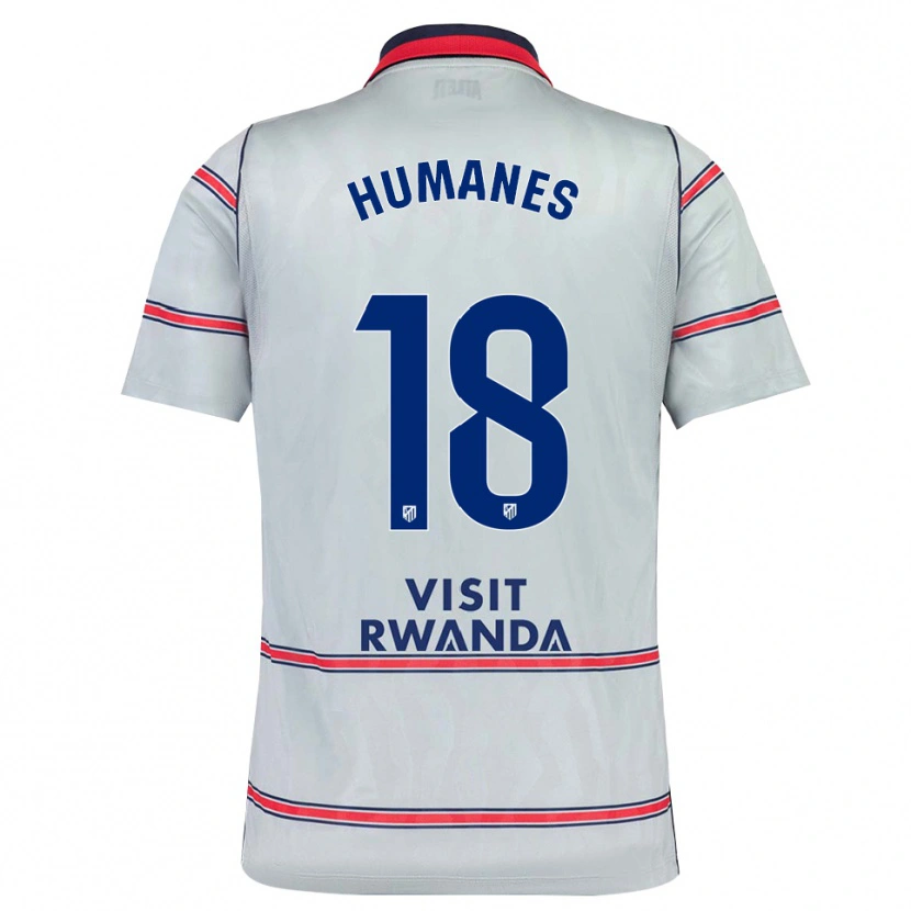 Danxen Męski Hugo Humanes #18 Szary Czerwony Królewski Niebieski Trzeci Komplet Koszulka 2026/27 Koszulki Klubowe
