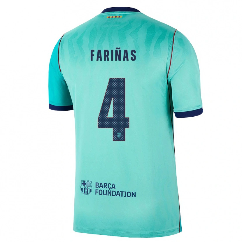 Danxen Męski Brian Fariñas #4 Aqua Ciemny Turkus Królewski Niebieski Trzeci Komplet Koszulka 2026/27 Koszulki Klubowe