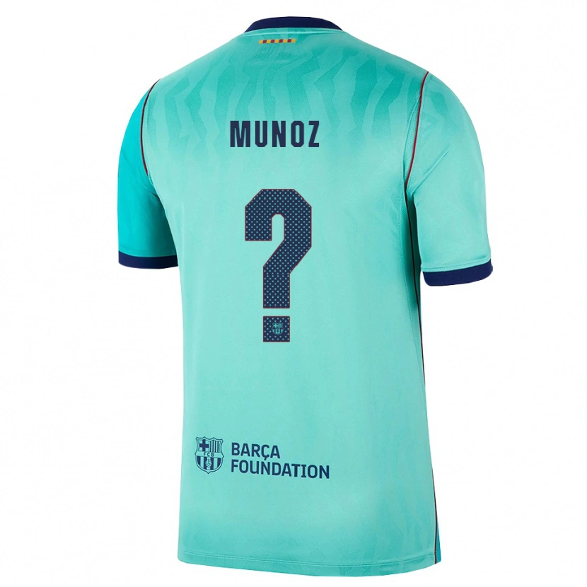 Danxen Męski Pol Munoz #0 Aqua Ciemny Turkus Królewski Niebieski Trzeci Komplet Koszulka 2026/27 Koszulki Klubowe