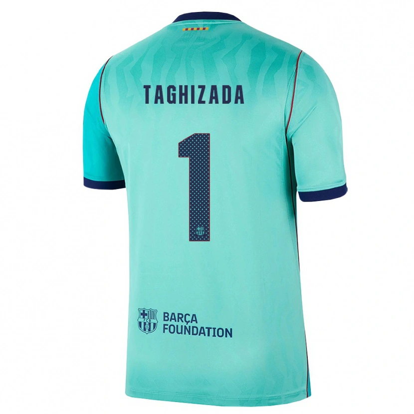 Danxen Męski Eldar Taghizada #1 Aqua Ciemny Turkus Królewski Niebieski Trzeci Komplet Koszulka 2026/27 Koszulki Klubowe