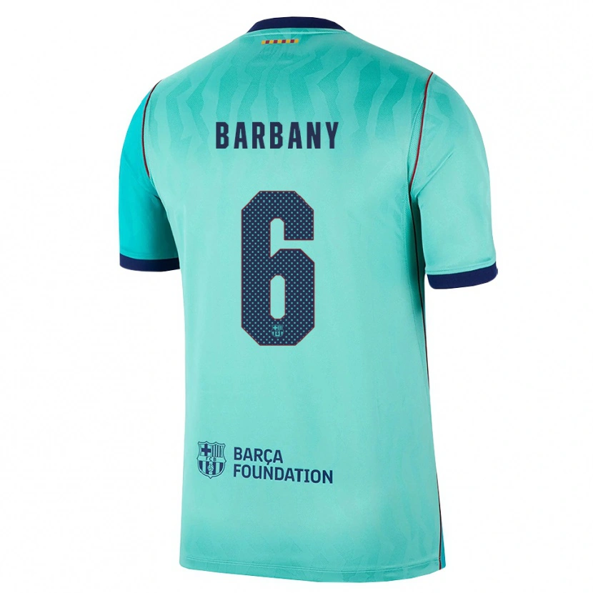 Danxen Męski Víctor Barbany #6 Aqua Ciemny Turkus Królewski Niebieski Trzeci Komplet Koszulka 2026/27 Koszulki Klubowe