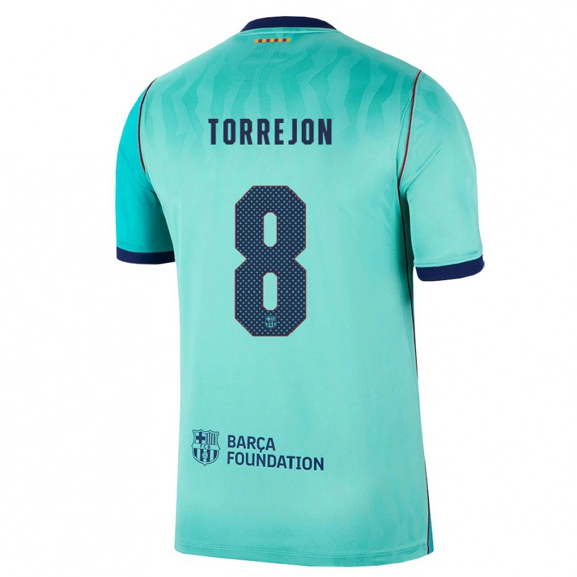 Danxen Męski Marta Torrejon #8 Aqua Ciemny Turkus Królewski Niebieski Trzeci Komplet Koszulka 2026/27 Koszulki Klubowe