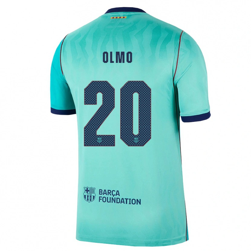 Danxen Męski Dani Olmo #20 Aqua Ciemny Turkus Królewski Niebieski Trzeci Komplet Koszulka 2026/27 Koszulki Klubowe