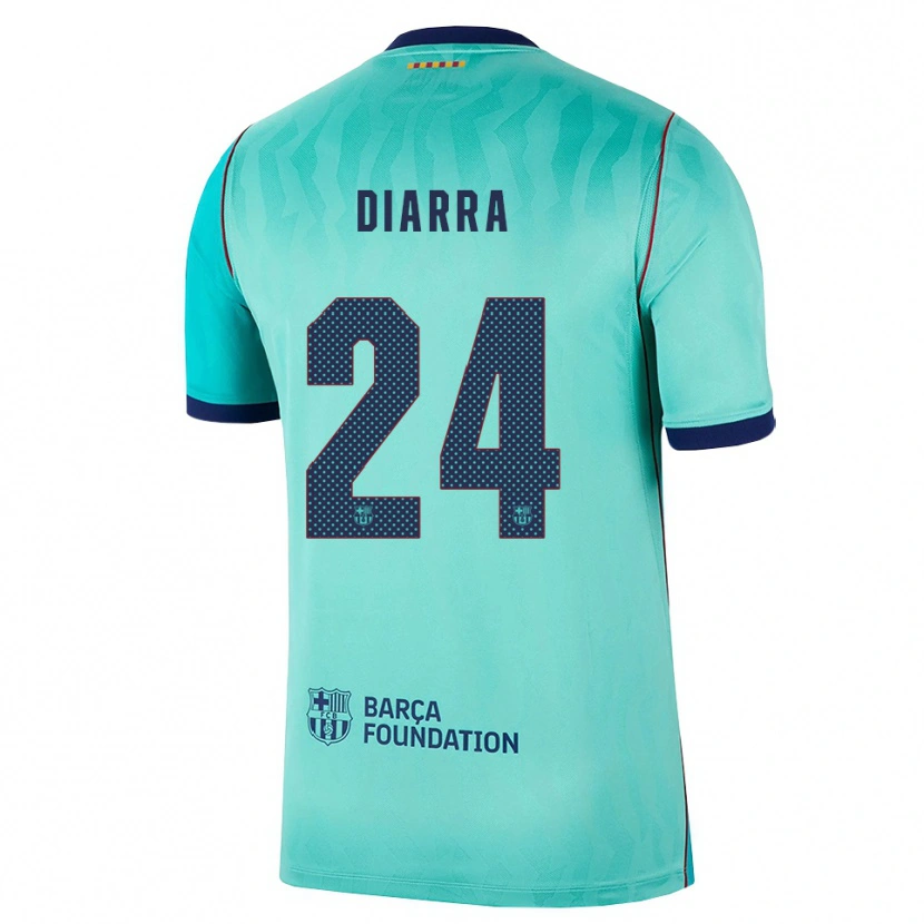 Danxen Męski Ibrahim Diarra #24 Aqua Ciemny Turkus Królewski Niebieski Trzeci Komplet Koszulka 2026/27 Koszulki Klubowe