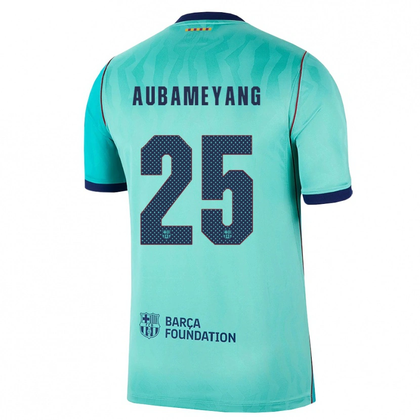 Danxen Męski Pierre Emerick Aubameyang #25 Aqua Ciemny Turkus Królewski Niebieski Trzeci Komplet Koszulka 2026/27 Koszulki Klubowe
