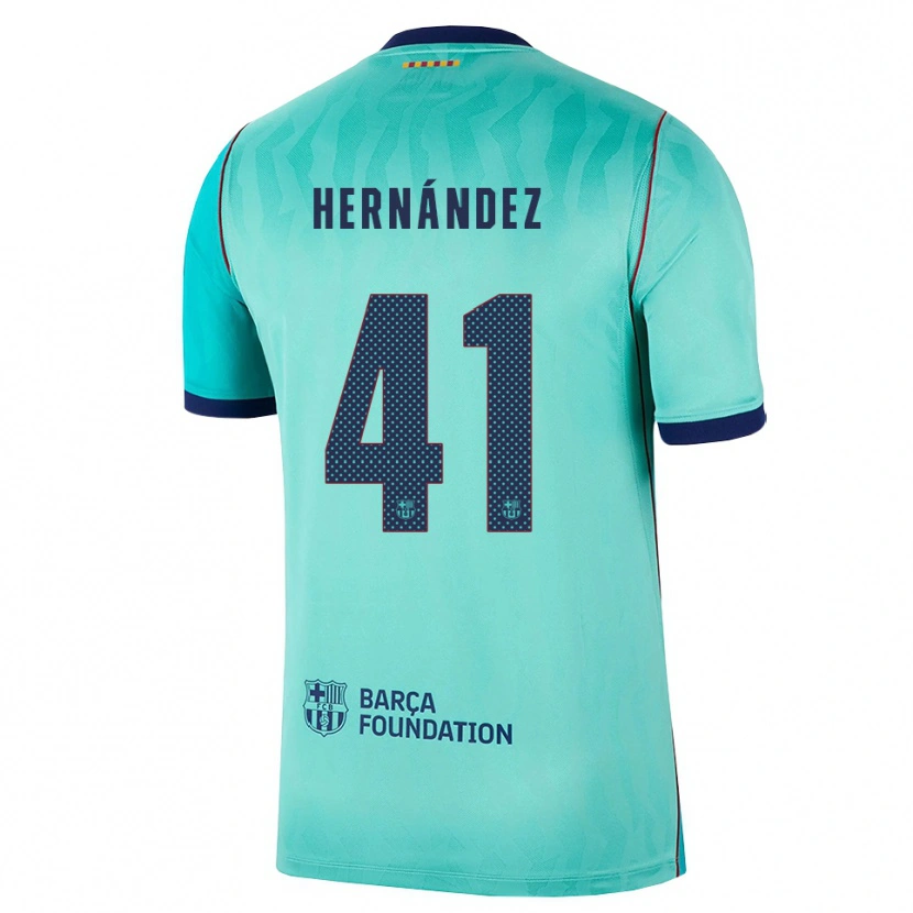 Danxen Męski Juan Hernández #41 Aqua Ciemny Turkus Królewski Niebieski Trzeci Komplet Koszulka 2026/27 Koszulki Klubowe