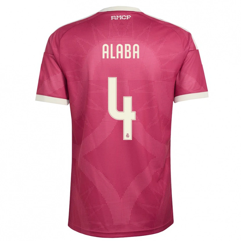 Danxen Męski David Alaba #4 Blado Fioletowy Czerwony Biały Trzeci Komplet Koszulka 2026/27 Koszulki Klubowe