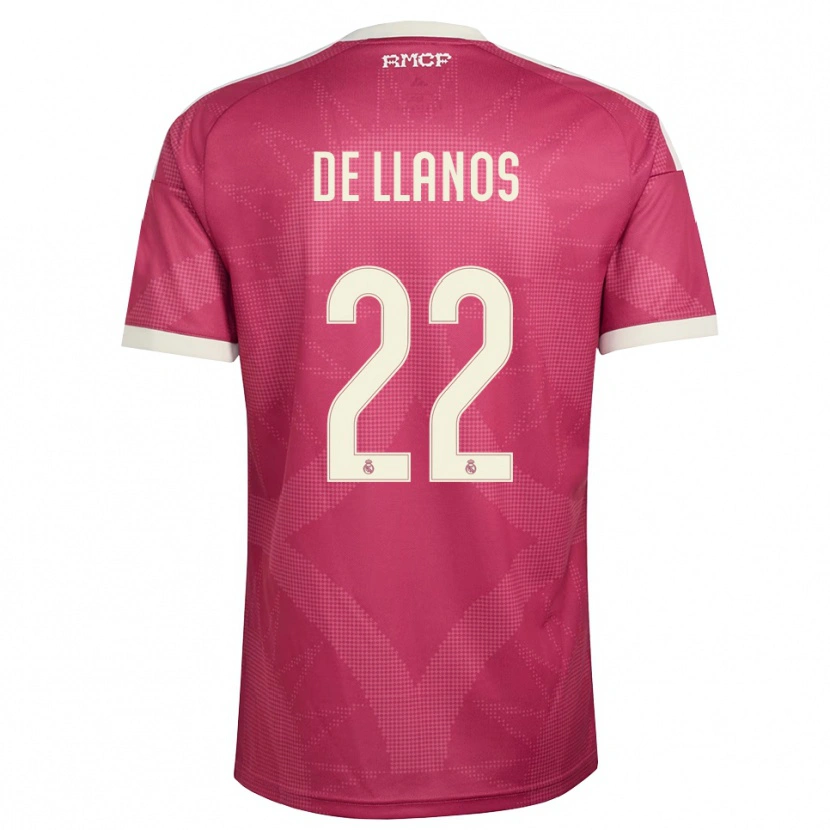 Danxen Męski Hugo De Llanos #22 Blado Fioletowy Czerwony Biały Trzeci Komplet Koszulka 2026/27 Koszulki Klubowe