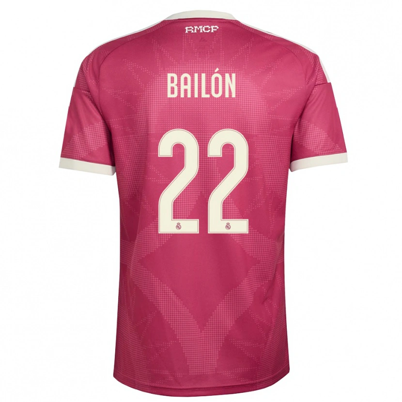 Danxen Męski Javi Bailón #22 Blado Fioletowy Czerwony Biały Trzeci Komplet Koszulka 2026/27 Koszulki Klubowe