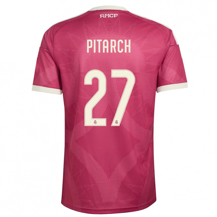Danxen Męski Thiago Pitarch #27 Blado Fioletowy Czerwony Biały Trzeci Komplet Koszulka 2026/27 Koszulki Klubowe