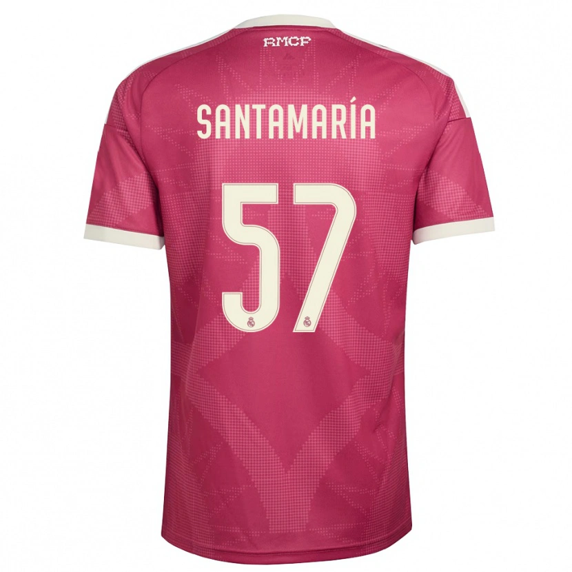 Danxen Męski Fran Santamaría #57 Blado Fioletowy Czerwony Biały Trzeci Komplet Koszulka 2026/27 Koszulki Klubowe