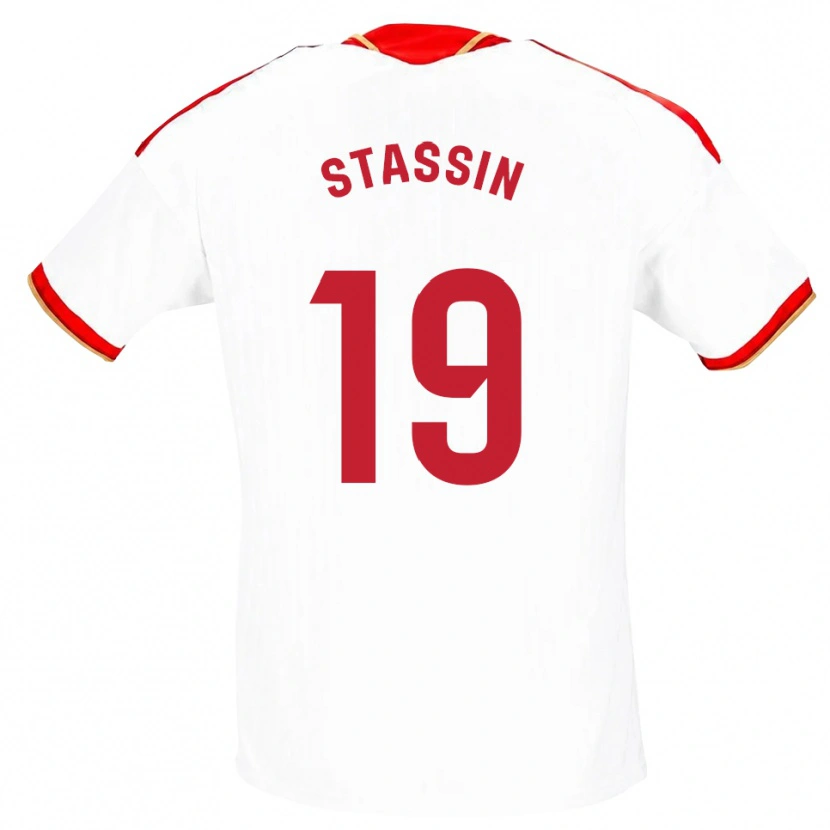Danxen Męski Lucas Stassin #19 Biały Czerwony Domowa Koszulka 2026/27 Koszulki Klubowe