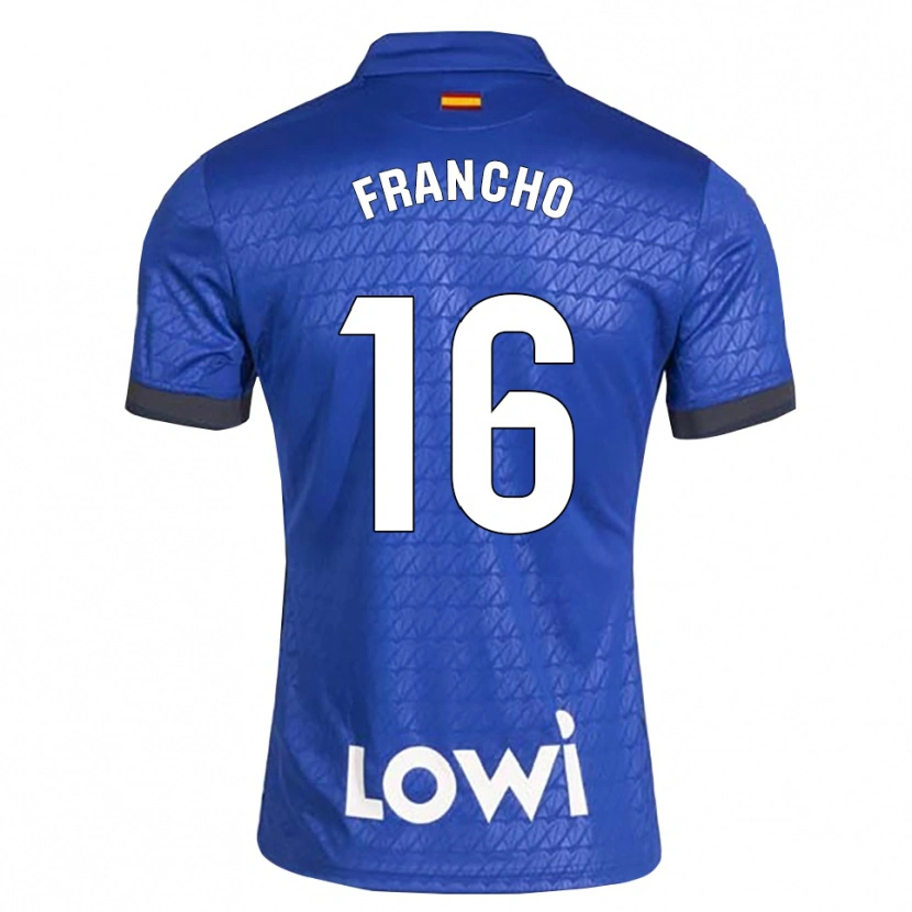 Danxen Męski Francho Serrano #16 Niebieski Biały Czarny Domowa Koszulka 2026/27 Koszulki Klubowe