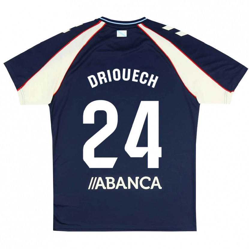 Danxen Kobiety Couhaib Driouech #24 Królewski Niebieski Czerwony Biały Wyjazdowa Koszulka 2026/27 Koszulki Klubowe