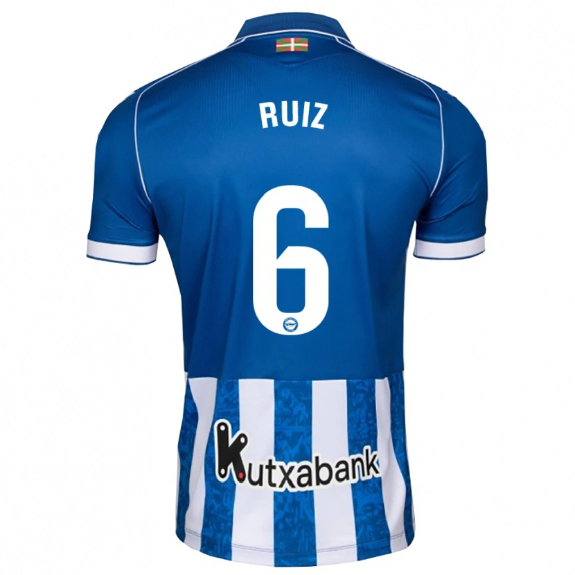 Danxen Kobiety Markel Ruiz #6 Niebieski Biały Czarny Domowa Koszulka 2026/27 Koszulki Klubowe