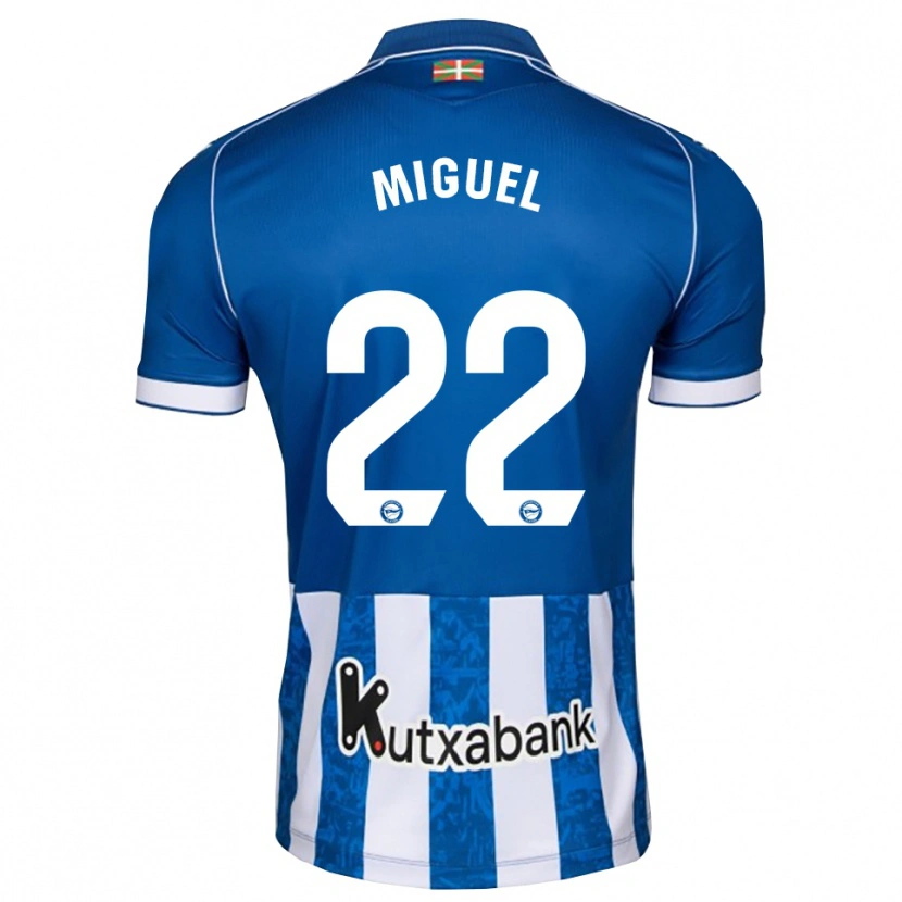 Danxen Kobiety Miguel Rodríguez #22 Niebieski Biały Czarny Domowa Koszulka 2026/27 Koszulki Klubowe