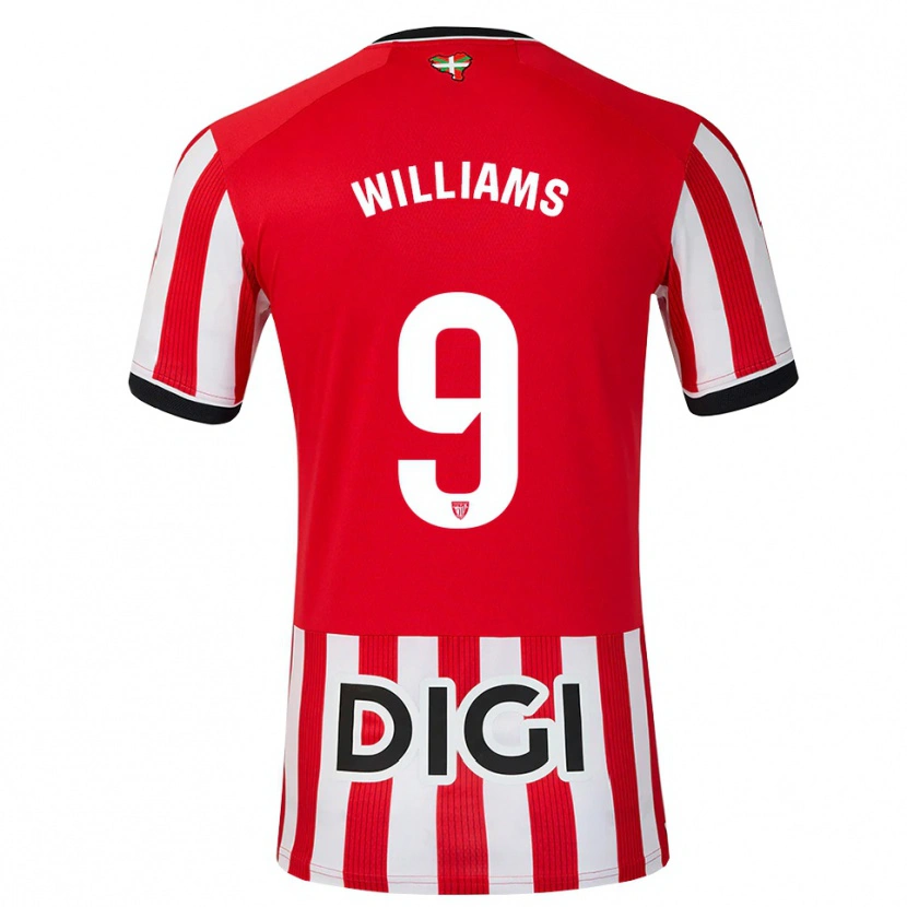 Danxen Kobiety Iñaki Williams #9 Czerwony Czarny Biały Domowa Koszulka 2026/27 Koszulki Klubowe