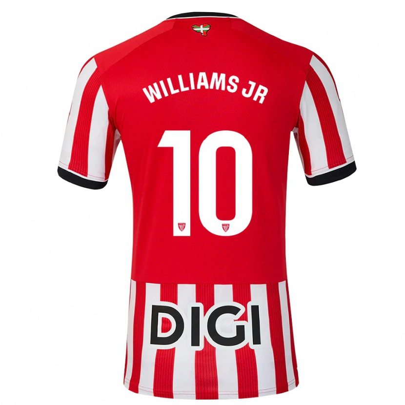 Danxen Kobiety Nico Williams #10 Czerwony Czarny Biały Domowa Koszulka 2026/27 Koszulki Klubowe