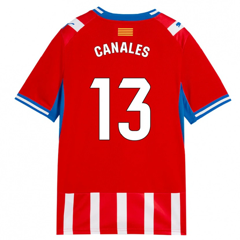 Danxen Kobiety Juanvi Canales #13 Czerwony Biały Błękitny Domowa Koszulka 2026/27 Koszulki Klubowe