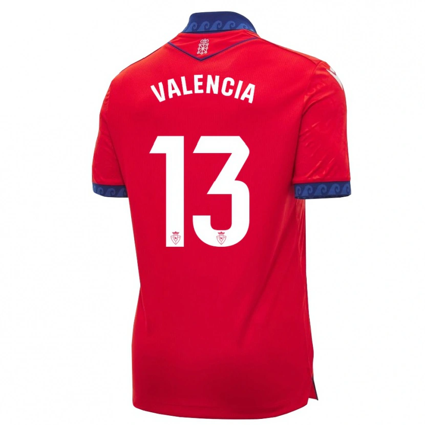 Danxen Kobiety Pablo Valencia #13 Czerwony Granatowy Biały Domowa Koszulka 2026/27 Koszulki Klubowe