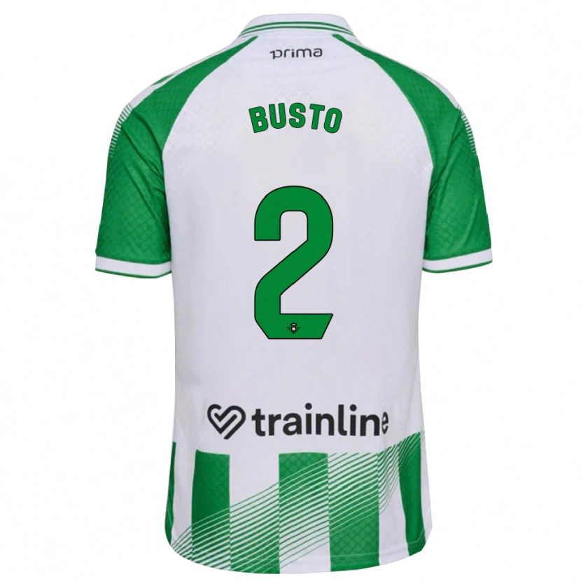 Danxen Kobiety Pablo Busto #2 Jasnozielony Czarny Biały Domowa Koszulka 2026/27 Koszulki Klubowe