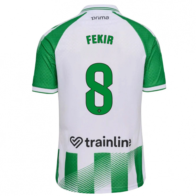 Danxen Kobiety Nabil Fekir #8 Jasnozielony Czarny Biały Domowa Koszulka 2026/27 Koszulki Klubowe
