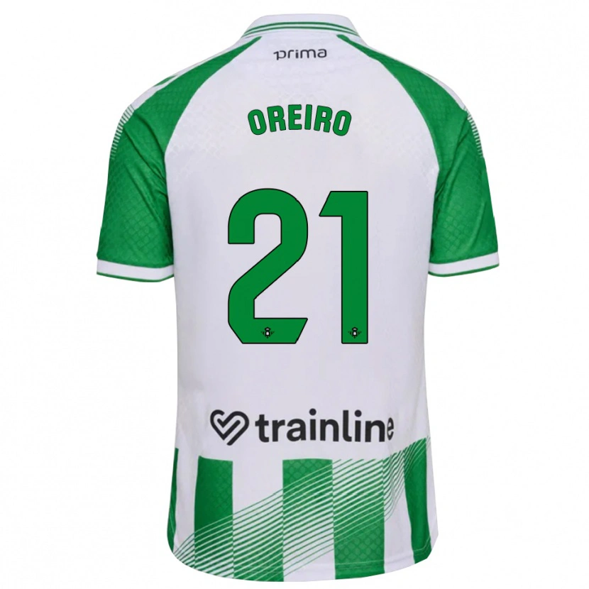 Danxen Kobiety Jorge Oreiro #21 Jasnozielony Czarny Biały Domowa Koszulka 2026/27 Koszulki Klubowe