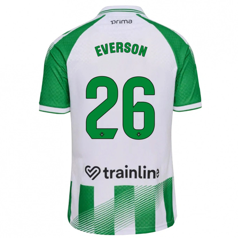 Danxen Kobiety Everson Luis Santana Dos Santos #26 Jasnozielony Czarny Biały Domowa Koszulka 2026/27 Koszulki Klubowe