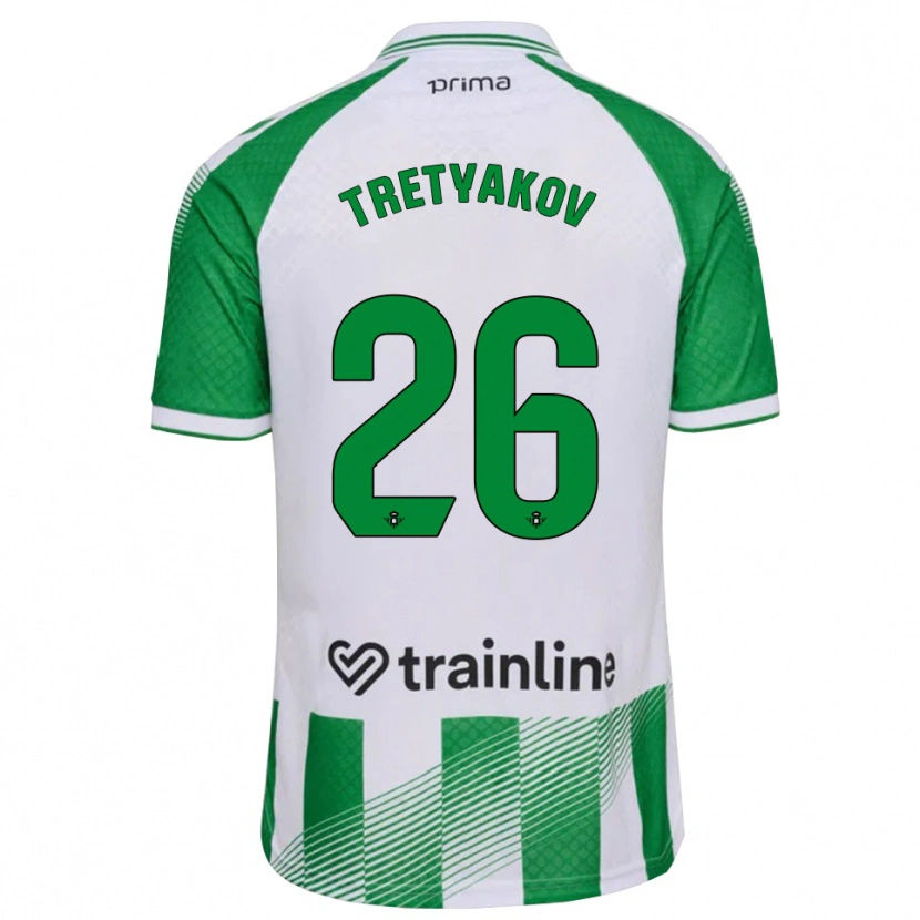 Danxen Kobiety Ivan Tretyakov #26 Jasnozielony Czarny Biały Domowa Koszulka 2026/27 Koszulki Klubowe