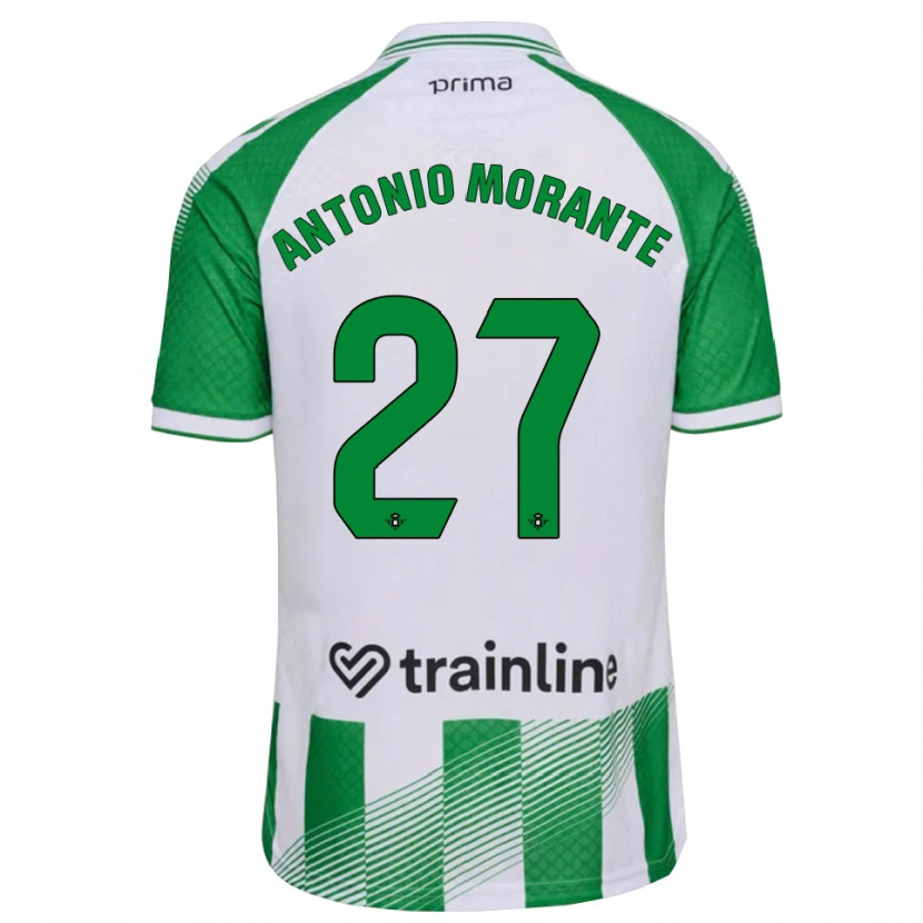 Danxen Kobiety José Antonio Morante #27 Jasnozielony Czarny Biały Domowa Koszulka 2026/27 Koszulki Klubowe