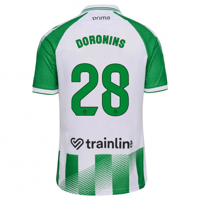 Danxen Kobiety Nikita Doronins #28 Jasnozielony Czarny Biały Domowa Koszulka 2026/27 Koszulki Klubowe