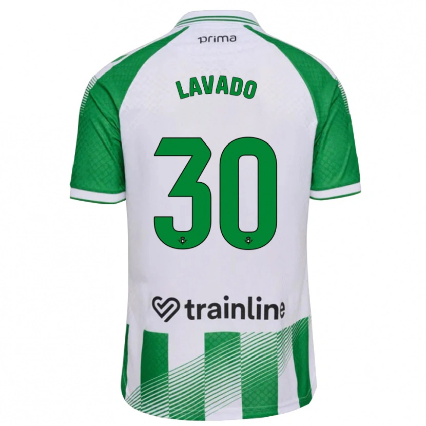 Danxen Kobiety Víctor Lavado #30 Jasnozielony Czarny Biały Domowa Koszulka 2026/27 Koszulki Klubowe