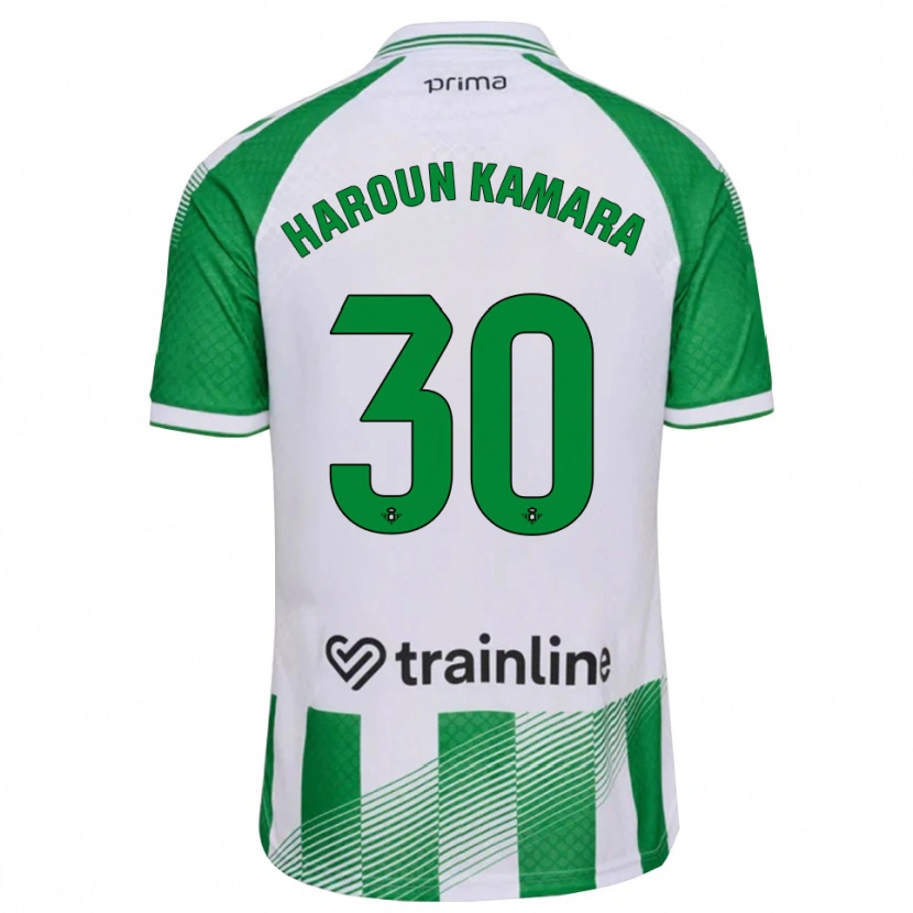 Danxen Kobiety Miguel Haroun Kamara #30 Jasnozielony Czarny Biały Domowa Koszulka 2026/27 Koszulki Klubowe