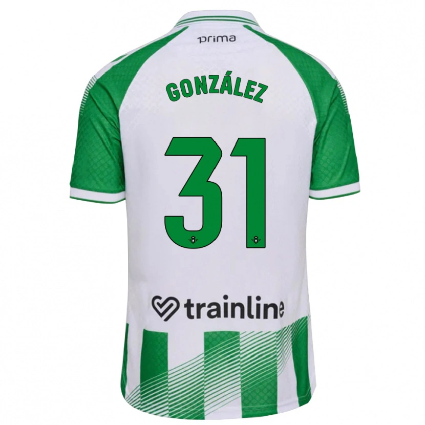 Danxen Kobiety Manu González #31 Jasnozielony Czarny Biały Domowa Koszulka 2026/27 Koszulki Klubowe