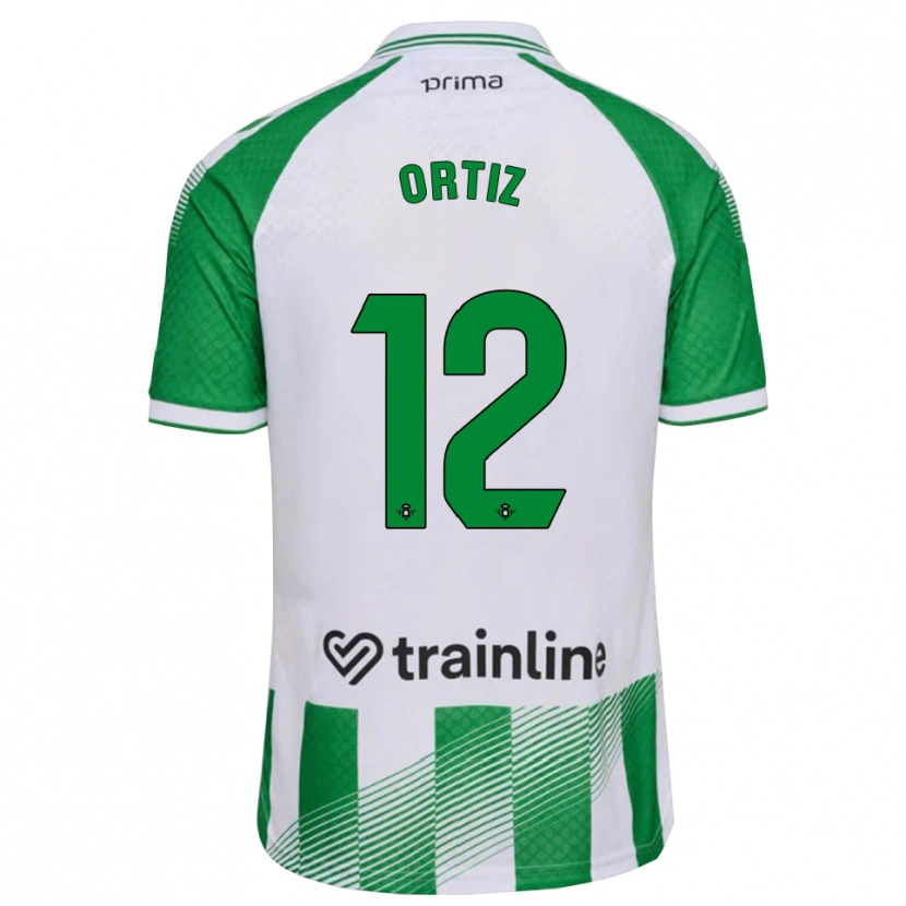 Danxen Kobiety Ángel Ortiz #12 Jasnozielony Czarny Biały Domowa Koszulka 2026/27 Koszulki Klubowe