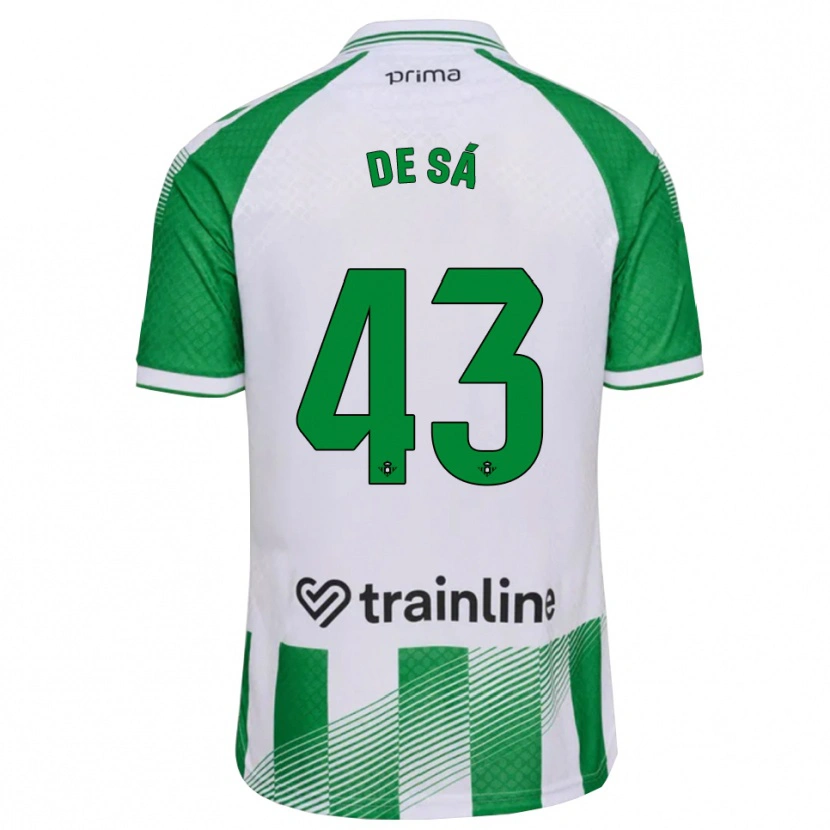 Danxen Kobiety Rubén De Sá #43 Jasnozielony Czarny Biały Domowa Koszulka 2026/27 Koszulki Klubowe