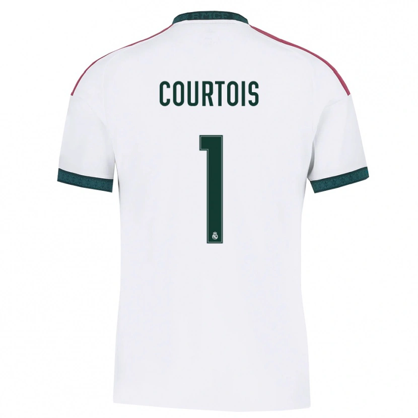 Danxen Kobiety Thibaut Courtois #1 Ciemnozielony Biały Czerwony Domowa Koszulka 2026/27 Koszulki Klubowe