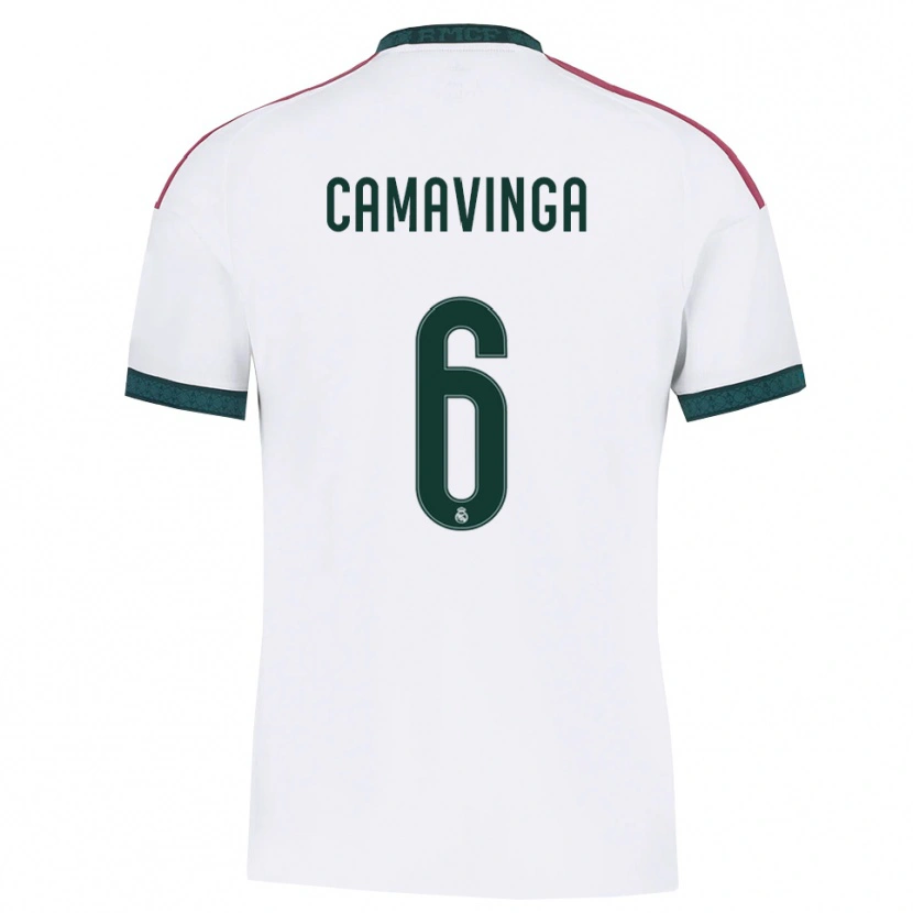 Danxen Kobiety Eduardo Camavinga #6 Ciemnozielony Biały Czerwony Domowa Koszulka 2026/27 Koszulki Klubowe