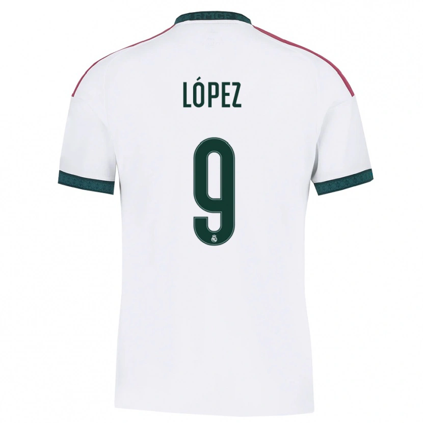 Danxen Kobiety Mikel López #9 Ciemnozielony Biały Czerwony Domowa Koszulka 2026/27 Koszulki Klubowe