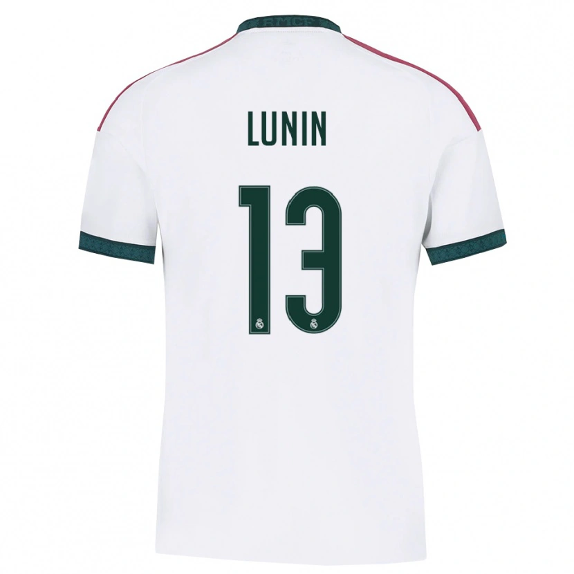 Danxen Kobiety Andriy Lunin #13 Ciemnozielony Biały Czerwony Domowa Koszulka 2026/27 Koszulki Klubowe