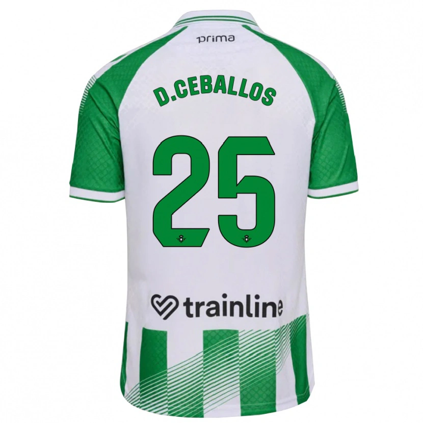 Danxen Kobiety Dani Ceballos #25 Jasnozielony Czarny Biały Domowa Koszulka 2026/27 Koszulki Klubowe